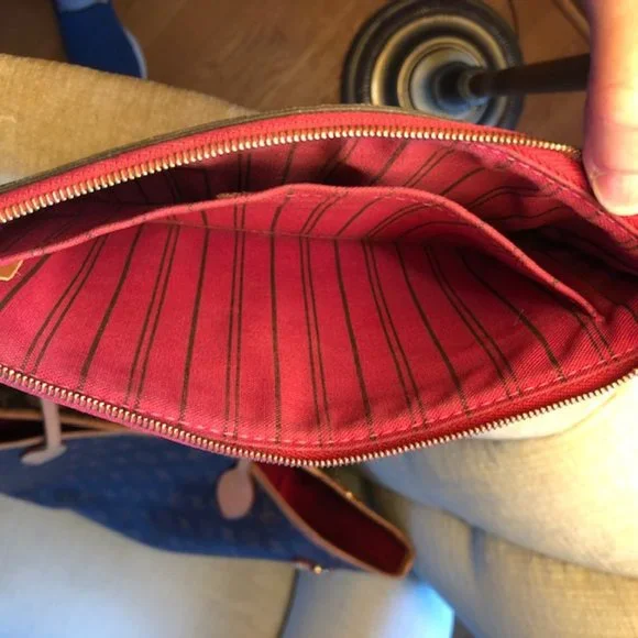 REMOVING 5-12 LOUIS VUITTON Neverfull MM Monogram Cerise - Picture 15 of 17